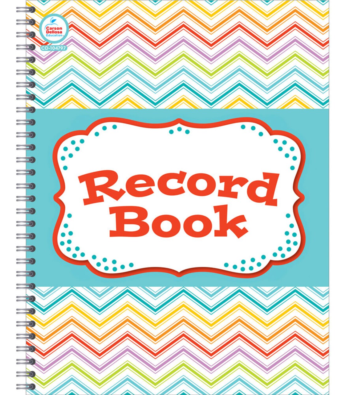 Carson Dellosa Chevron Teacher Record Book—38 Student Class Record Book for Grades, Attendance, and Progress Reports, Behavioral Log for School (8.5" x 11")
